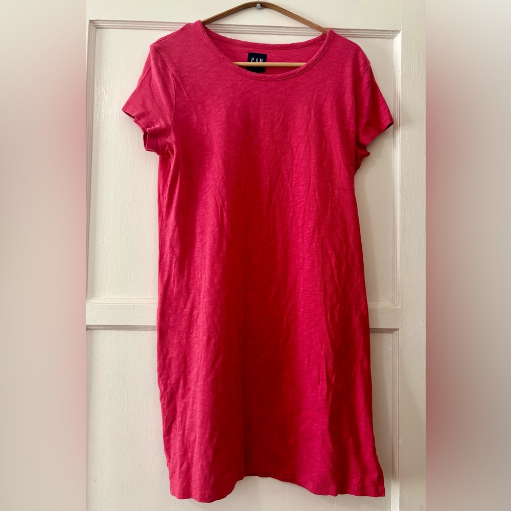 Gap T-Shirt Dress Pink Short Sleeve Casual Women’s Size Small